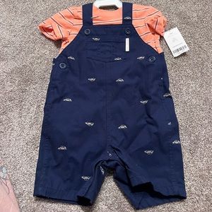 Overall & tshirt outfit a